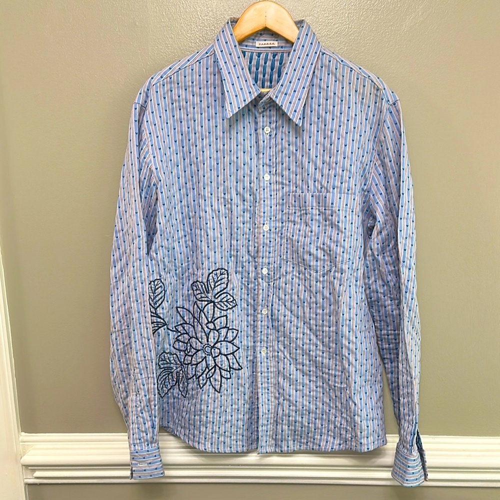 Mens P.A.R.O.S.H. Embroidered button down shirt Sz XL